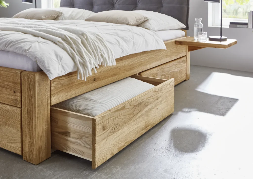 Easy Sleep skuffeseng 180 × 200 cm i sandblæst olieret eg, modul 3